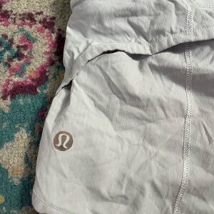 white lululemon shorts 2”